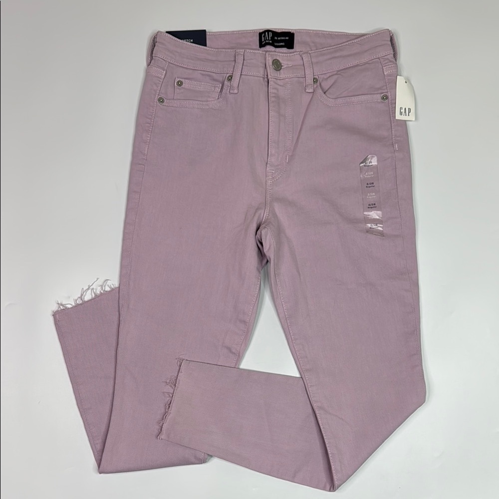 Gap High Rise Legging Ankle Lavender Jeans Size 26 NWT